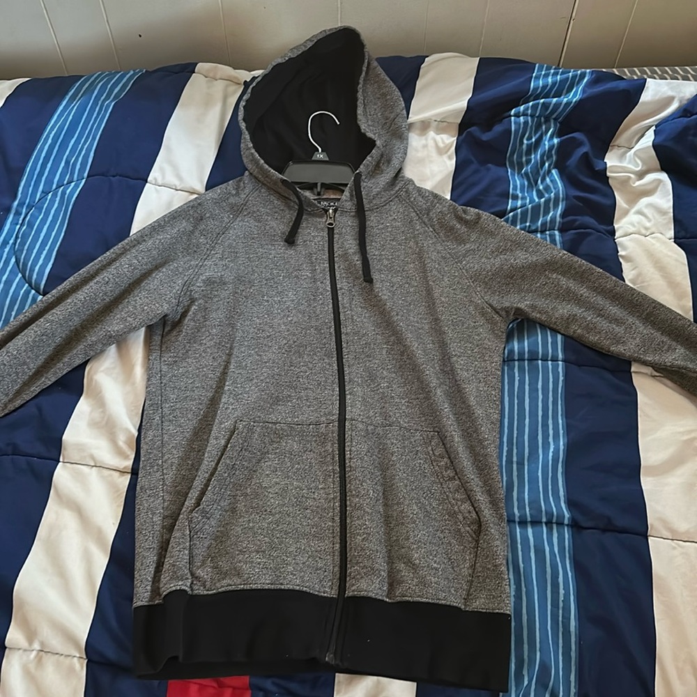 Broken threads lightweight full zip up hoodie